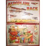 [GAME] Aeroplane Race Round the British Empire, boxed game with folding card board, 3