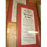 PROVINCIAL THEATRE, two framed bills for the Theatre, Boston [Lincolnshire], featuring Kean, dated