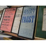 [HENRY IRVING] a collection of theatre bills, various dates & sizes, featuring Henry IRVING with