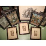 PRINTS, misc. 18th / 19th c. prints in fruitwood frames, etc. (Q).