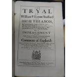 STRAFFORD (William, Viscount) The Tryal, folio, wide-margined copy in marbled wrappers, L., 1680/