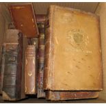 misc. 18th & 19th c. leatherbound vols. (3 boxes).