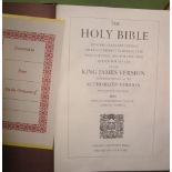 [KING JAMES BIBLE, ANNIVERSARY EDITION], facsimile edn. of the 1611 KJ Bible, 4to, thin paper,