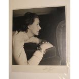 CECIL BEATON, signed b/w portrait of Greta Garbo, mounted, 8 x 7.5ins [I], u/f.