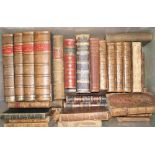 BINDINGS etc. large q. of 18th c. & 19th c. leather bound vols. & later (4 boxes).