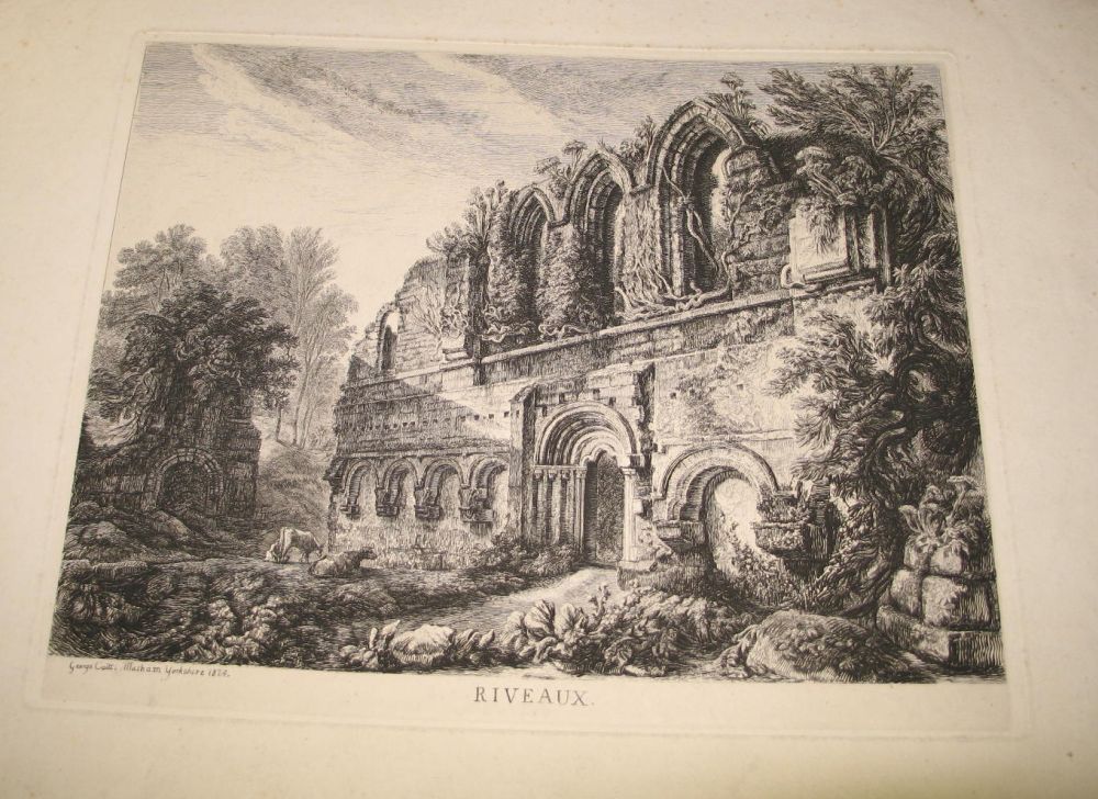 CUITT (George) Six Etchings...of Fountains Abbey, folio, original printed wrappers, contains 3