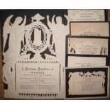 [FUNERALS] q. of blind-embossed illus. 19th c. mourning cards, 1 large (Q)