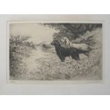SIMPSON (Jackson) "Setters," [dogs], pencil-signed & titled etching, 5.5 x 9 ins [P], f. & g.; & 1
