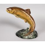 A BESWICK POTTERY LEAPING TROUT, No. 1032. 6ins high.