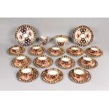 A ROYAL CROWN DERBY JAPAN PATTERN TEA SET, Pattern No. 2451, comprising twelve tea cups and saucers,