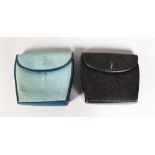 TWO SHAGREEN EVENING BAGS.