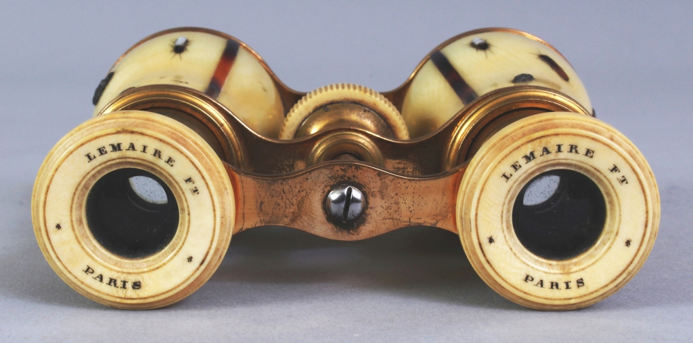 A GOOD PAIR OF LATE 19TH CENTURY SIGNED SHIBAYAMA & IVORY OPERA GLASSES BY LEMAIRE OF PARIS, the - Image 7 of 8