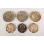 SIX AMERICAN COINS.