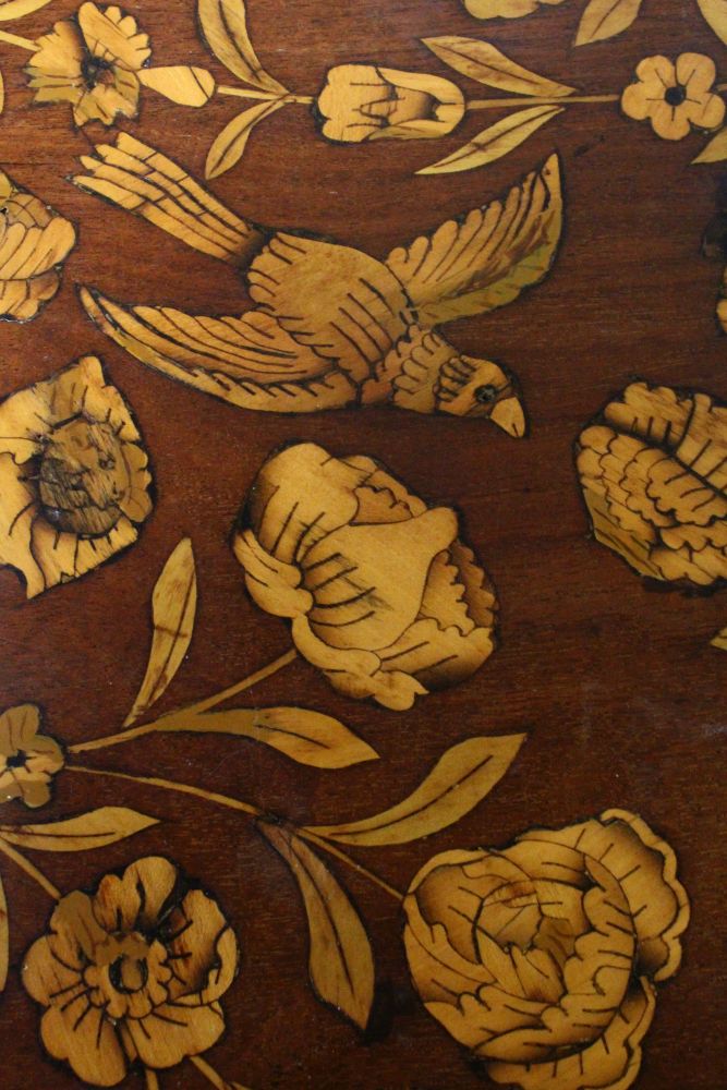 A GOOD 19TH CENTURY DUTCH MARQUETRY CIRCULAR TILT TOP TABLE with bird cage support, turned pillar - Image 4 of 5