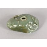 A CHINESE JADE INK POT. 2.5ins.