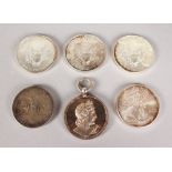 SIX SILVER COINS.