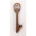 AN EARLY 16TH CENTURY IRON KEY. 6.5ins.