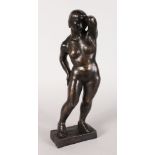 AFTER MARIO SPAMPINATO (ITALIAN/AMERICAN) A STANDING FEMALE NUDE. Signed M. SPAMPINATO. 17.5ins