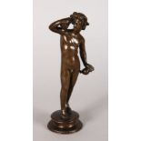 CIRCLE OF WILLEM DANIELSZ VAN TETRODE (1525-1580) A FINE BRONZE OF BACCHUS, holding a jug and