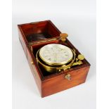 A SUPERB RARE TWO DAY BOXED CHRONOMETER by first firm of their day, VICTOR KULLBERG, Maker to the