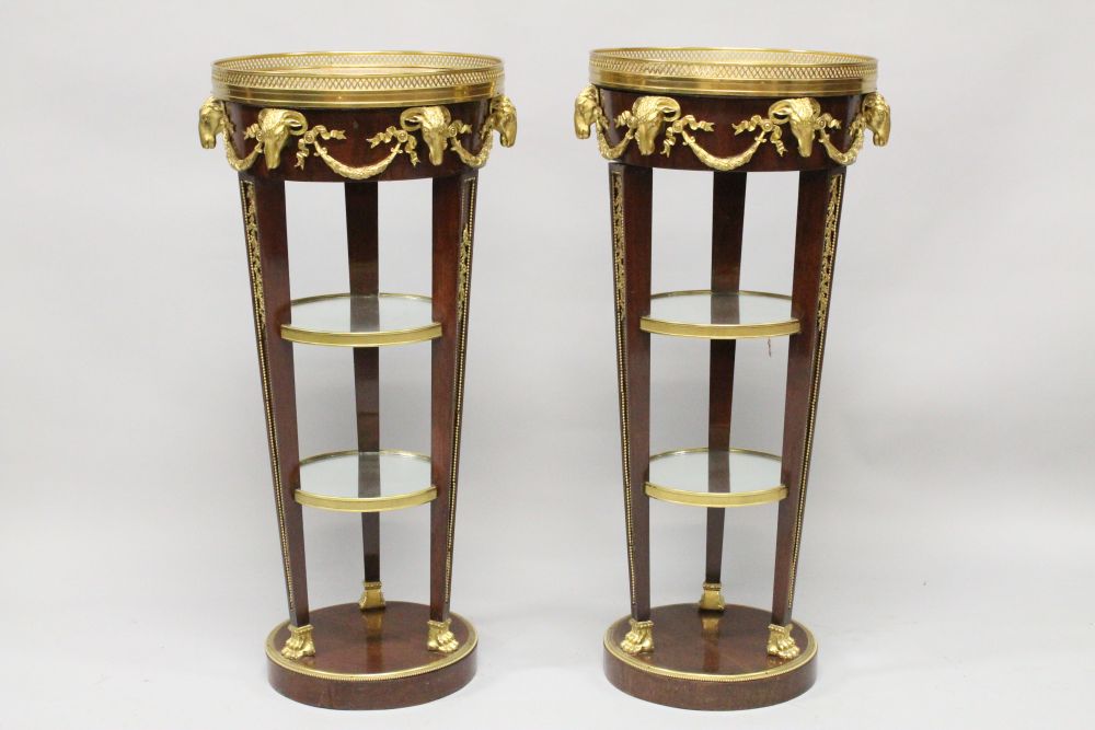 JOSEPH-EMMANUEL ZWIENER (1849-1895) A SUPERB PAIR OF ROSEWOOD ORMOLU MOUNTED GUERIDONS, with brass - Image 6 of 7