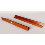 TWO WOODEN CHINESE MAH JONG STANDS.