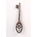 A VERY EARLY CAST IRON KEY. 6.75ins.