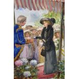Thomas John Overnell (1872-1961) British. "Stella goes to the prize distribution", Watercolour,