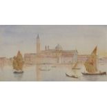 William Collingwood (1819-1903) British. "San Georgio, Maggiore from our Window, Venice, June 5th