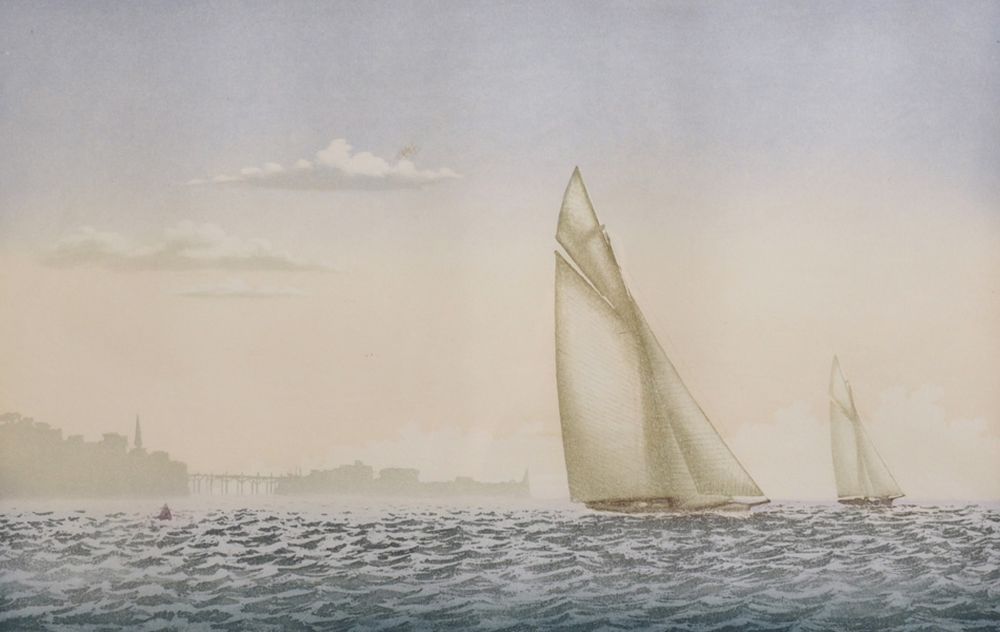 20th Century English School. "Offshore Breezes 1", Lithograph, Indistinctly Signed, Inscribed and