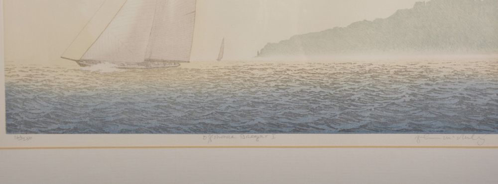 20th Century English School. "Offshore Breezes 1", Lithograph, Indistinctly Signed, Inscribed and - Image 5 of 6