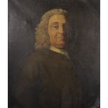 Late 19th Century English School. Portrait of an 18th Century Gentleman, in a painted Oval, Oil on