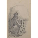 Walter Frederick Osborne (1859-1903) Irish. "A Dealer in Copper Utensils", Pencil Drawing, Inscribed