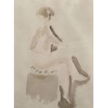 20th Century French School. "...Aux Jambes Croisees", Nude Woman Seated with her Legs Crossed,