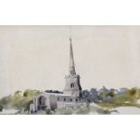 R... H... Burden of Ledbury (19th Century) British. "Lowestoft Church, Suffolk", Watercolour,