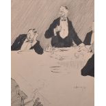 Arthur John Trevor Briscoe (1873-1943) British. The After Dinner Speaker, Ink, Signed and Dated '14,