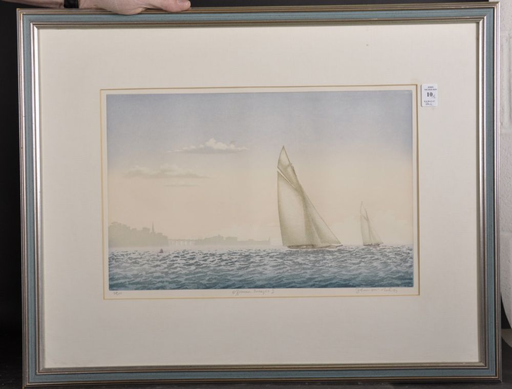 20th Century English School. "Offshore Breezes 1", Lithograph, Indistinctly Signed, Inscribed and - Image 2 of 6