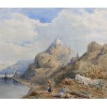 Frederick George Reynolds (1880-1932) British. "Branbach on the Rhine", Watercolour, Signed with