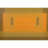 Josef Albers (1888-1976) German/American. "Red, Orange Wall (1959)", Screenprint in Colours, 17" x