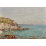 Byron Cooper (1850-1933) British. "Porth Beach, Abersoch, North Wales", Watercolour, Signed, and