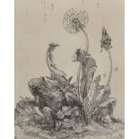 Charles Chaplin (20th Century) British. "Frog and Toad", Etching, Signed and Inscribed and Dated