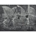 Thomas William Ward (1918- ) British. "The Bathers", Etching, Signed and Dated 1954 in Pencil, and