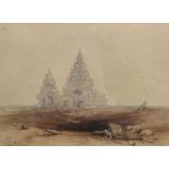 Circle of David Roberts (1796-1864) British. A Middle Eastern Scene, Watercolour, 11.5" x 15.75",