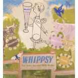 20th Century American School. Artwork for 'Whippsy' milkshakes for 'Wimpy', Mixed Media, 22" x 20.