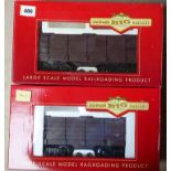 G SCALE MODEL RAILWAY BACHMANN BIG HAULIER WAGONS : BOXED 98570 G WOOD ORE CARS