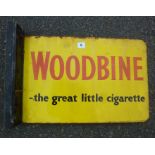 WOODBINE DOUBLE SIDED ENAMELLED SIGN