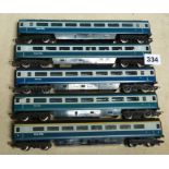 HORNBY 5 X MK 3 COACHES & HST POWER CAR