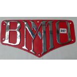 BMMO D7 OR D9 RADIATOR BADGE, POLISHED CONDITION POSSIBLE REPAINTED.