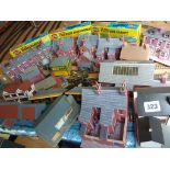 SELECTION OF MODEL RAILWAY BUILDINGS, AND HALF DEPTH CARD MODELS