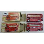 DINKY 2 X ROUTEMASTER 289 IN CARD BOX, BOTH SCHWEPPES ADVERTS IN VGC